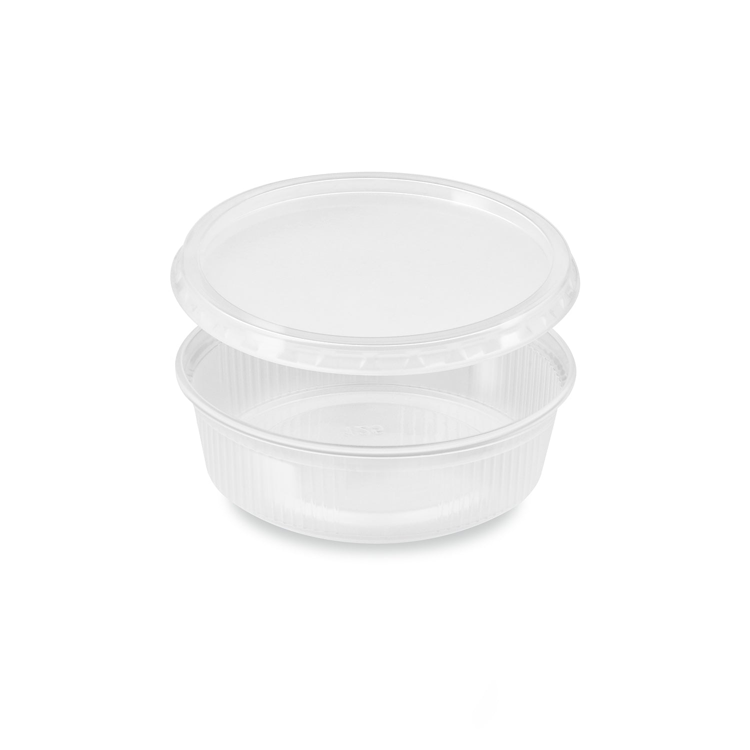 Feinkostbecher 125 ml, PP, transparent, rund, inklusive Deckel